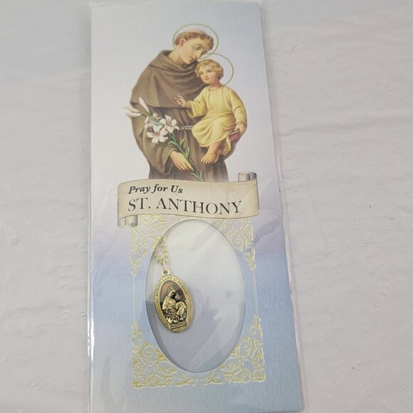 Catholic Prayer Jewelry Pray For Us ST. ANTHONY Religious Jewelry Accent - Picture 7 of 14